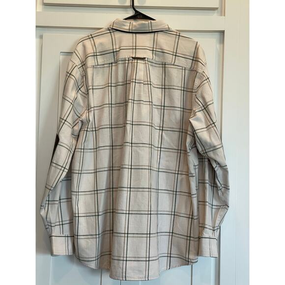 Ridgecut Toughwear tan/green plaid button workshirt elbow patch XL 100% cotton - Picture 2 of 12